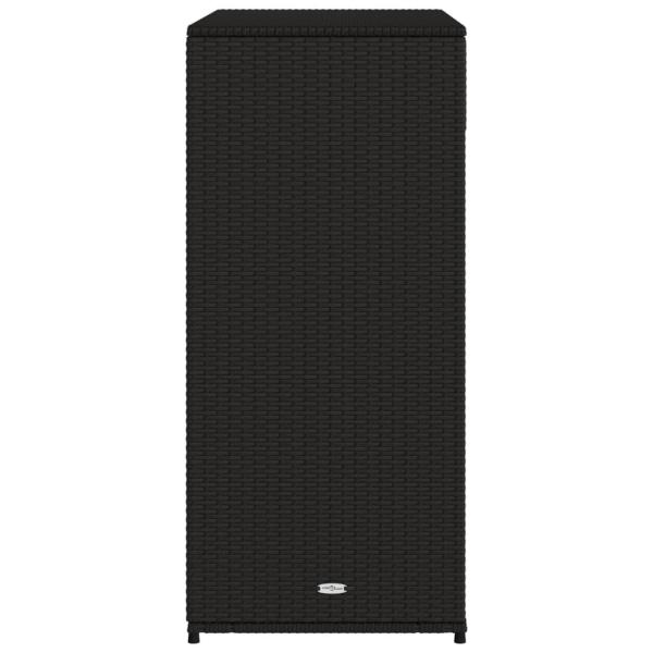 Gartenschrank Schwarz 105x55x113 cm Poly Rattan