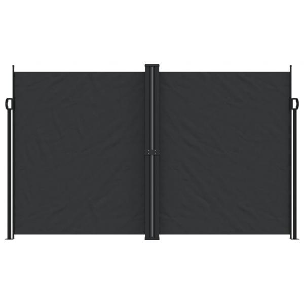 Seitenmarkise Ausziehbar Schwarz 200x1000 cm