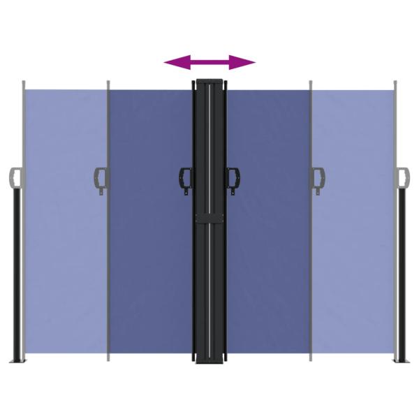 Seitenmarkise Ausziehbar Blau 180x1000 cm