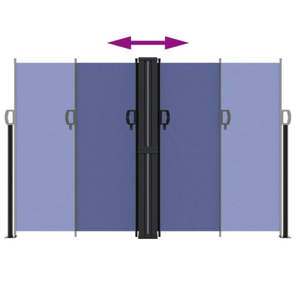 Seitenmarkise Ausziehbar Blau 160x1000 cm