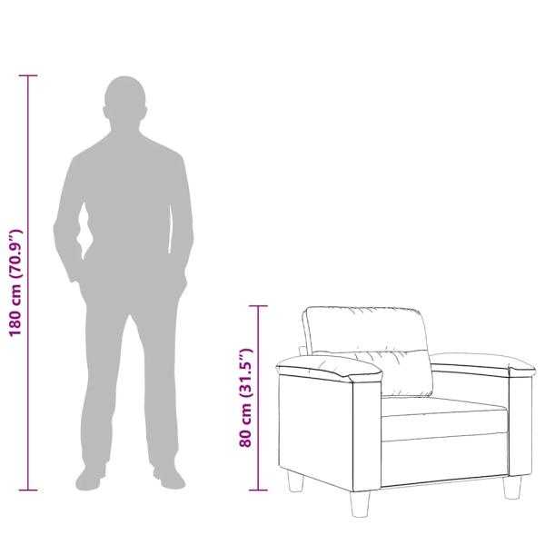 Sessel Beige 60 cm Mikrofasergewebe