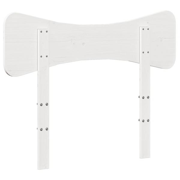 Kopfteil Weiß 90 cm Massivholz Kiefer