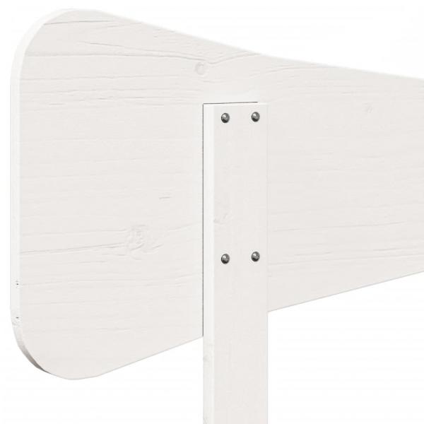 Kopfteil Weiß 90 cm Massivholz Kiefer