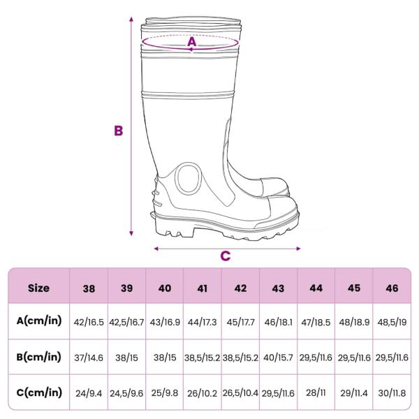 Gummistiefel Schwarz Größe 40 PVC