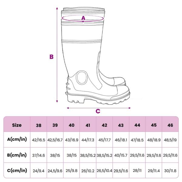 Gummistiefel Schwarz Größe 45 PVC