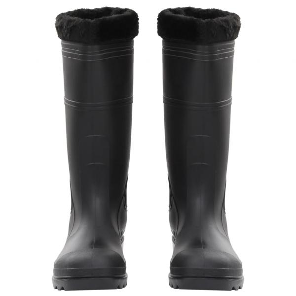 Gummistiefel mit Herausnehmbarem Innenfutter Schwarz Gr. 46 PVC