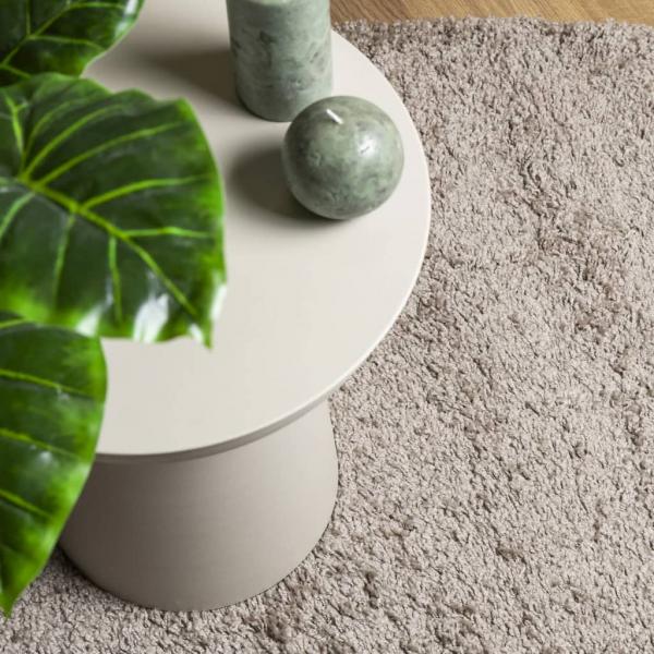 Shaggy-Teppich PAMPLONA Hochflor Modern Beige 100x200 cm