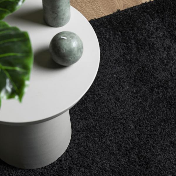 Shaggy-Teppich PAMPLONA Hochflor Modern Schwarz 80x150 cm