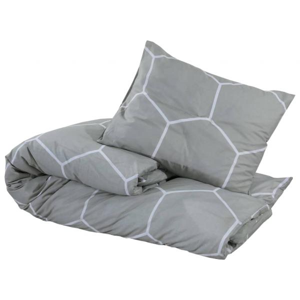 Bettwäsche-Set Grau 225x220 cm Baumwolle
