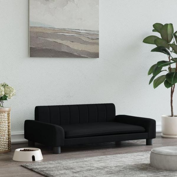 ARDEBO.de - Hundebett Schwarz 90x53x30 cm Stoff