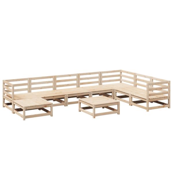 ARDEBO.de - 9-tlg. Garten-Sofagarnitur Massivholz Kiefer