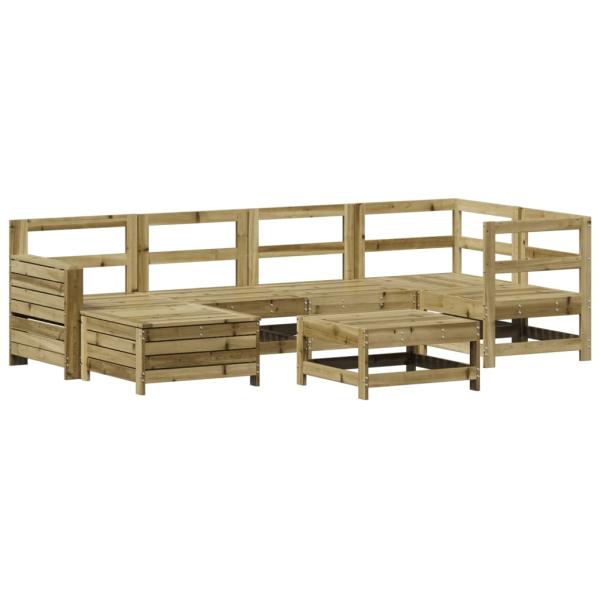 7-tlg. Garten-Sofagarnitur Kiefernholz Imprägniert