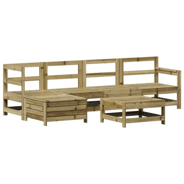 6-tlg. Garten-Sofagarnitur Kiefernholz Imprägniert