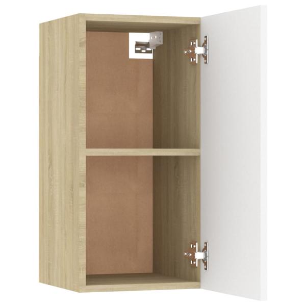 TV-Schränke 2 Stk. Weiß Sonoma-Eiche 30,5x30x60cm Holzwerkstoff