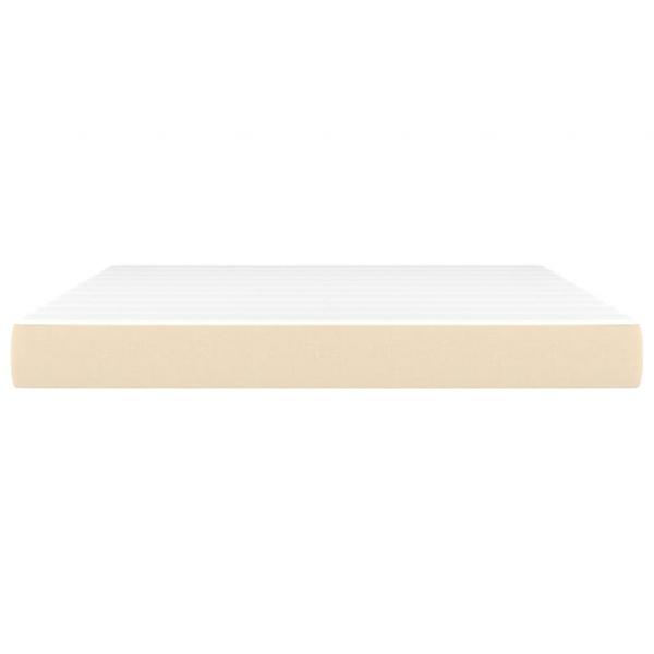 Taschenfederkernmatratze Creme 160x200x20 cm Stoff