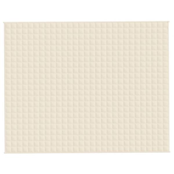 Gewichtsdecke Hellcreme 235x290 cm 15 kg Stoff