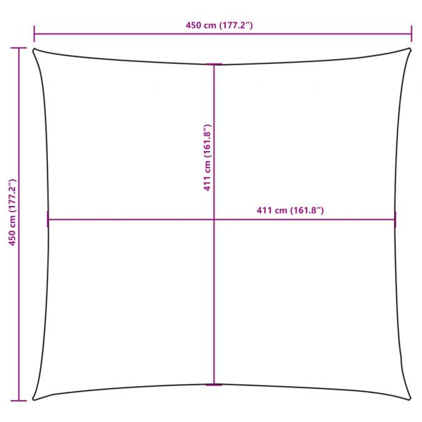 Sonnensegel Oxford-Gewebe Quadratisch 4,5x4,5 m Creme