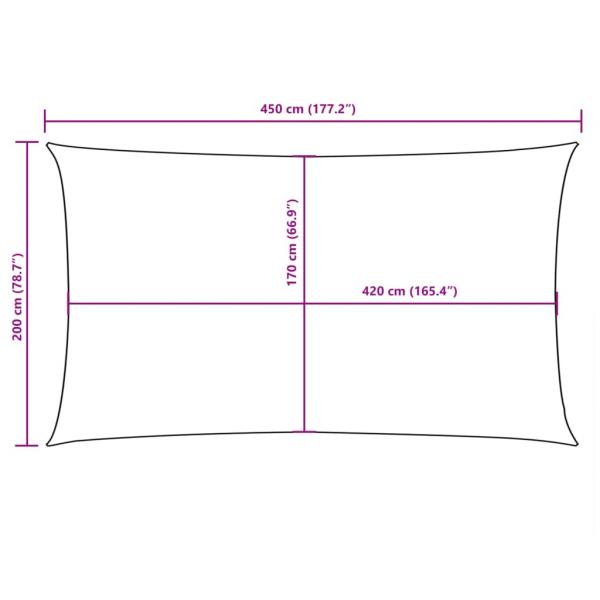 Sonnensegel Oxford-Gewebe Rechteckig 2x4,5 m Terrakotta-Rot