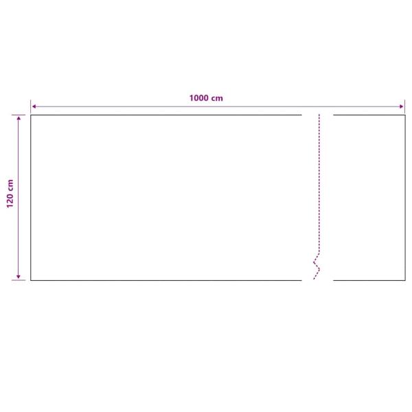 Zaunblende Schwarz 1,2x10 m HDPE 195 g/m² 