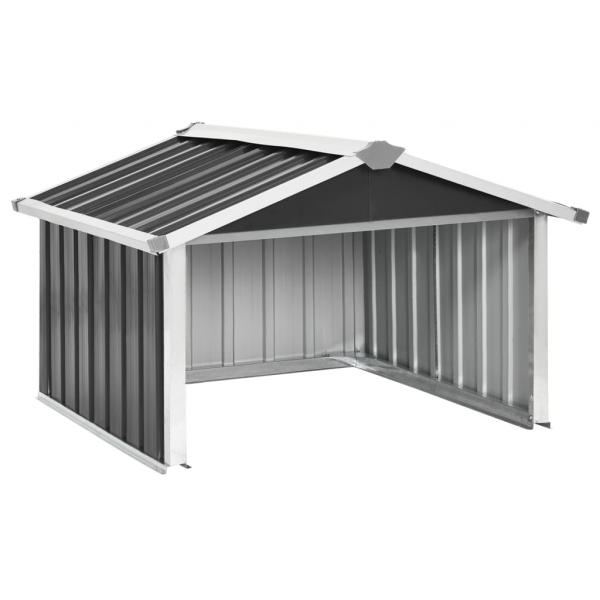Rasenmäher Garage 92x97x63 cm Verzinkter Stahl Anthrazit   