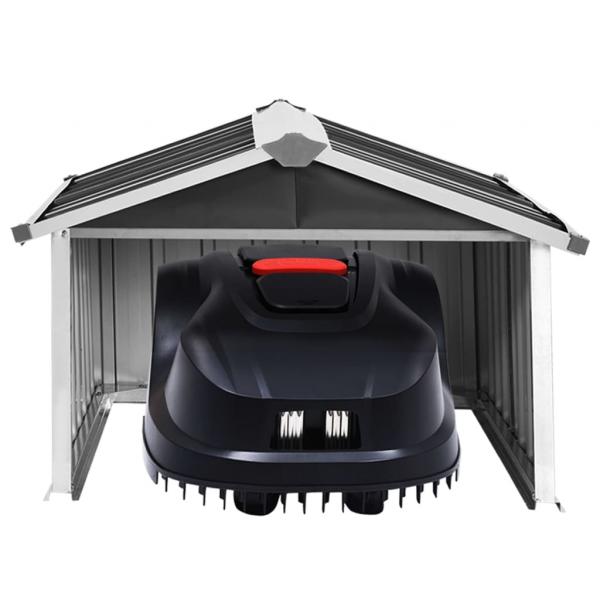 Rasenmäher Garage 92x97x63 cm Verzinkter Stahl Anthrazit   