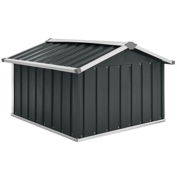 Rasenmäher Garage 92x97x63 cm Verzinkter Stahl Anthrazit   