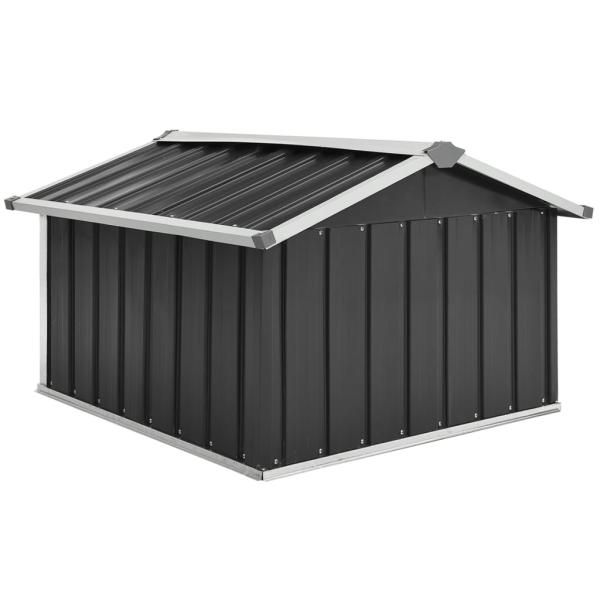 Rasenmäher Garage 92x97x63 cm Verzinkter Stahl Anthrazit   