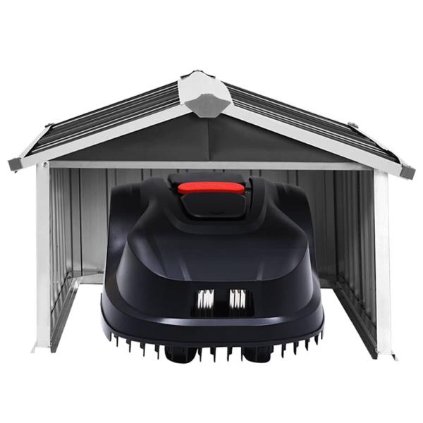 Rasenmäher Garage 92x97x63 cm Verzinkter Stahl Anthrazit   