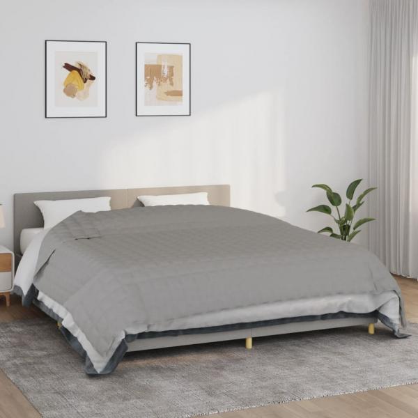 ARDEBO.de - Gewichtsdecke Grau 220x260 cm 15 kg Stoff