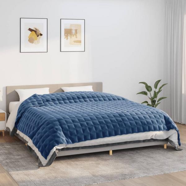 ARDEBO.de - Gewichtsdecke Blau 220x260 cm 11 kg Stoff