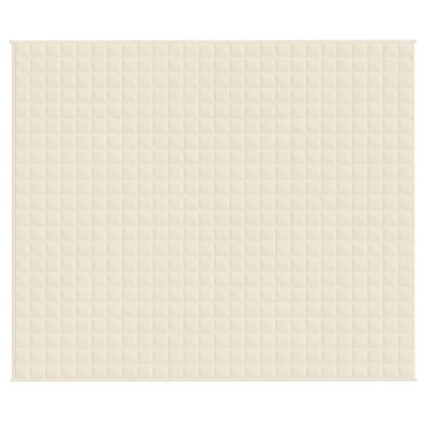 Gewichtsdecke Hellcreme 220x260 cm 15 kg Stoff