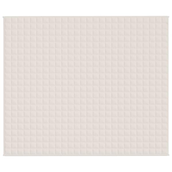 Gewichtsdecke Hellcreme 220x260 cm 15 kg Stoff