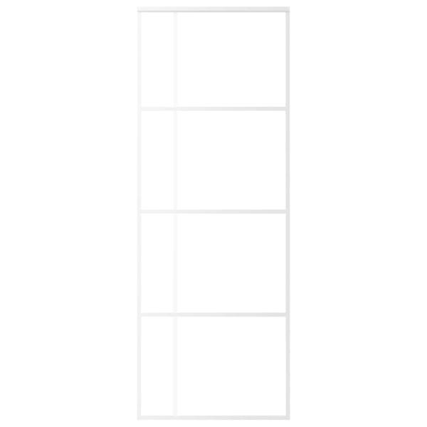 Schiebetür ESG-Glas und Aluminium 76x205 cm Weiß