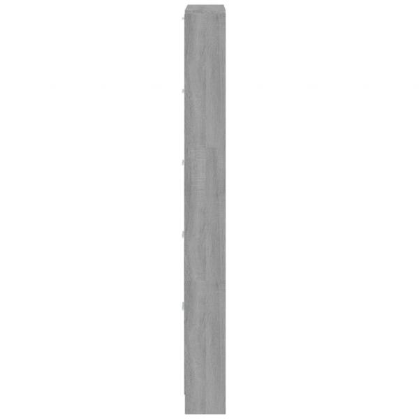 Schuhschrank Grau Sonoma 59x17x169 cm Holzwerkstoff