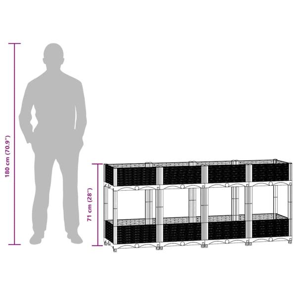 Hochbeet 160x40x71 cm Polypropylen