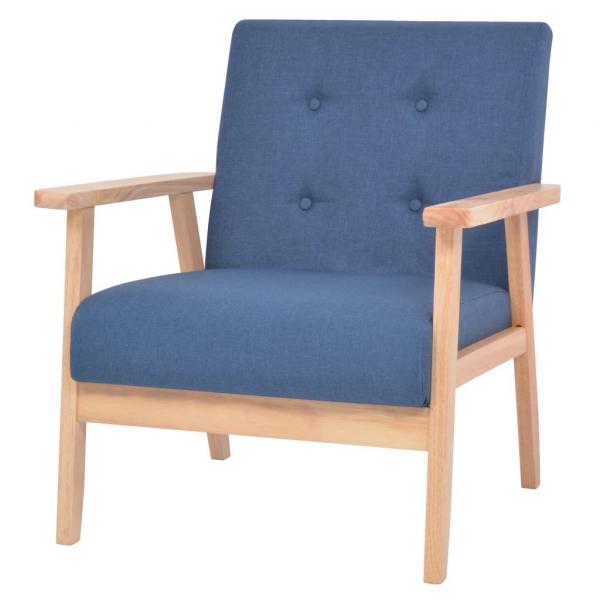 ARDEBO.de - Sessel Blau Stoff