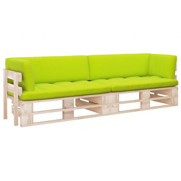 ARDEBO.de - 2-Sitzer-Palettensofa mit Kissen Imprägniertes Kiefernholz
