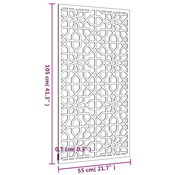 Garten-Wanddeko 105x55 cm Cortenstahl Maurisches Design