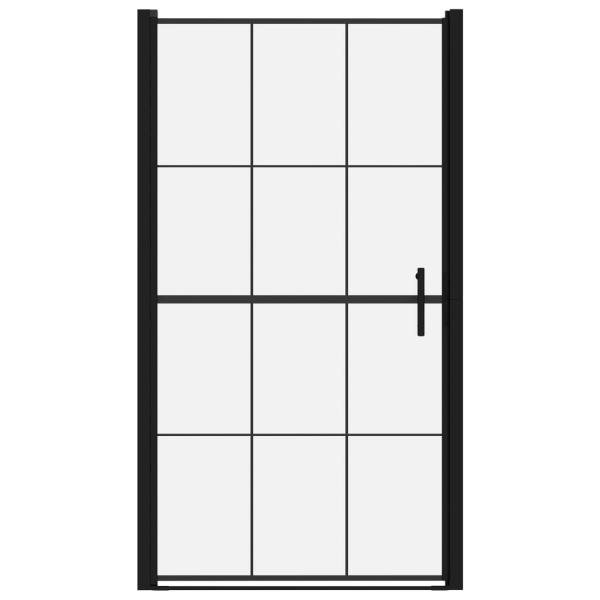 Duschtür Hartglas 100 x 178 cm Schwarz