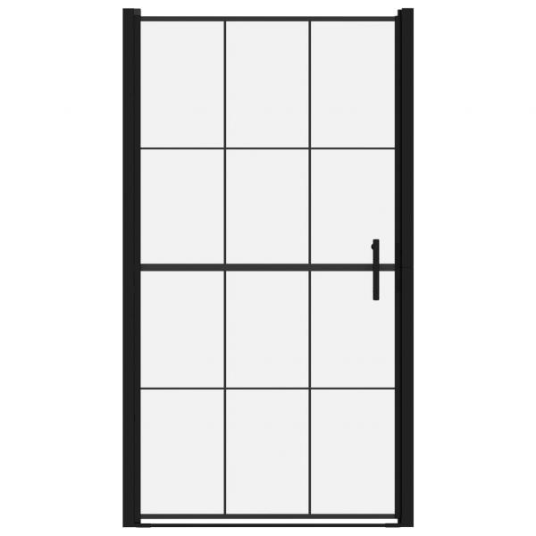 Duschtür Hartglas 100 x 178 cm Schwarz