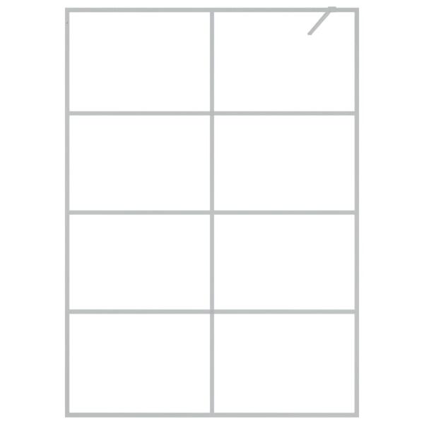 Duschwand für Begehbare Dusche Silbern 140x195 cm ESG-Klarglas
