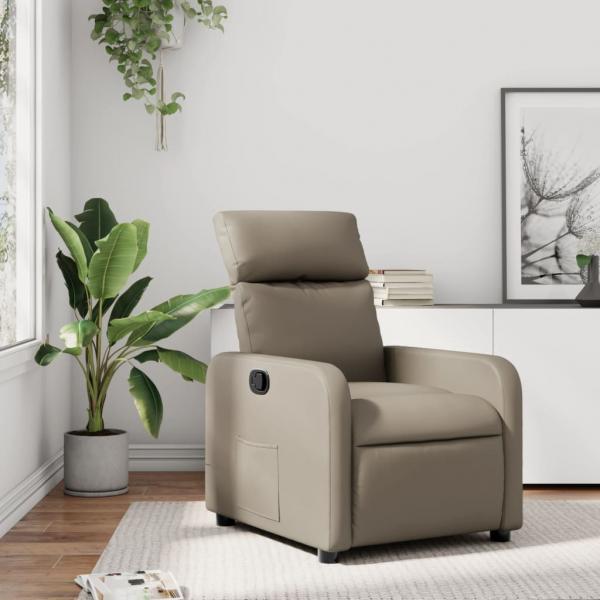 ARDEBO.de - Relaxsessel Cappuccino-Braun Kunstleder