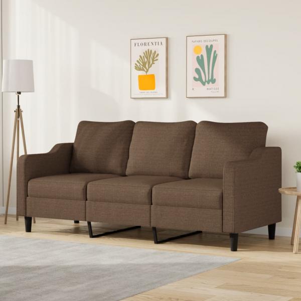 ARDEBO.de - 3-Sitzer-Sofa Braun 180 cm Stoff