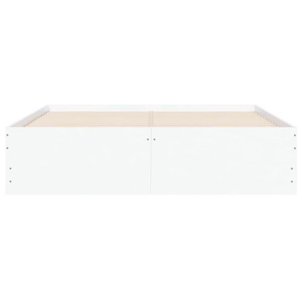 Bettgestell mit Schubladen Weiß 120x200 cm Holzwerkstoff