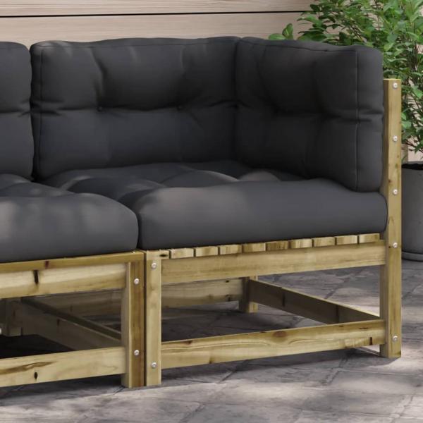 ARDEBO.de - Garten-Ecksofa mit Kissen Kiefernholz Imprägniert