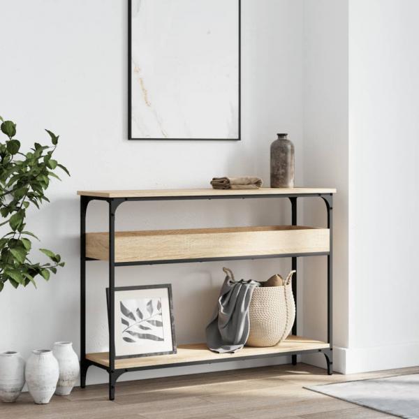 Konsolentisch mit Ablage Sonoma-Eiche 100x29x75cm Holzwerkstoff