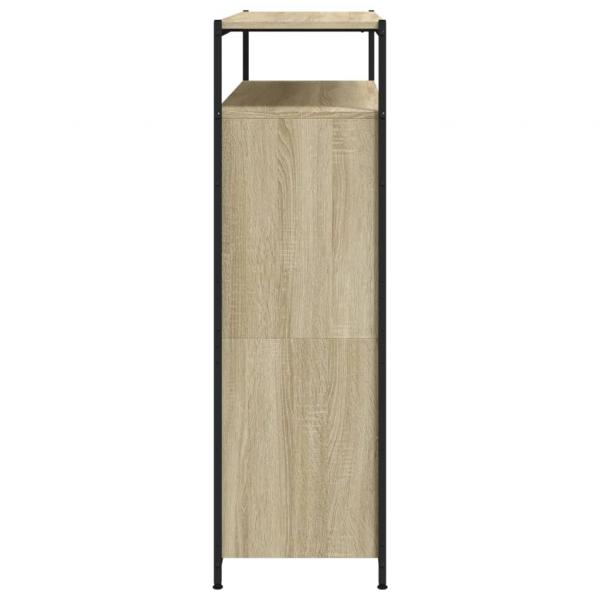 Schuhschrank mit 4 Klappen Sonoma-Eiche 100x34x112 cm