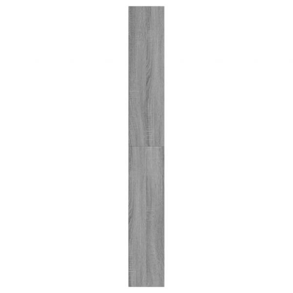 Schuhschrank Grau Sonoma 60x21x163,5 cm Holzwerkstoff