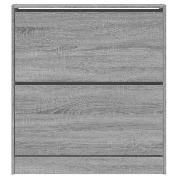 Schuhschrank Grau Sonoma 80x21x87,5 cm Holzwerkstoff