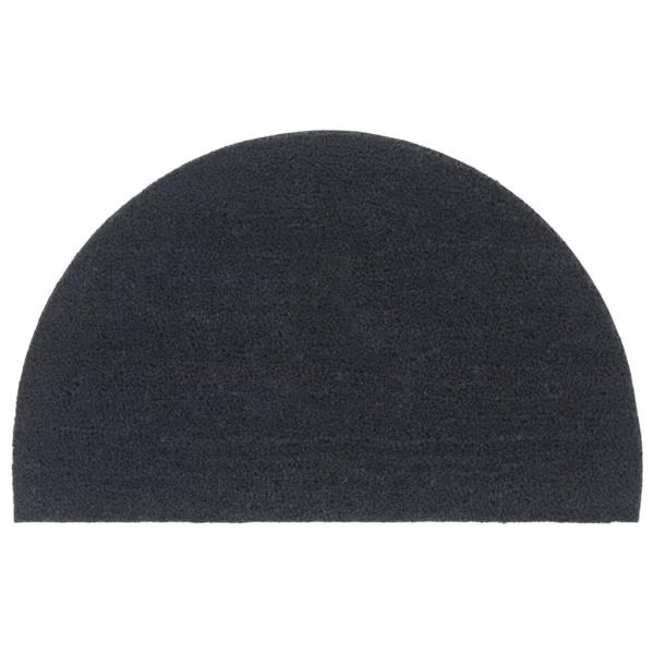 ARDEBO.de - Fußmatte Dunkelgrau Halbrund 50x80 cm Kokosfaser Getuftet
